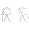 Silla moderna Silla Kaiak Spin wood Enea. Diseño para ambientes interiores.