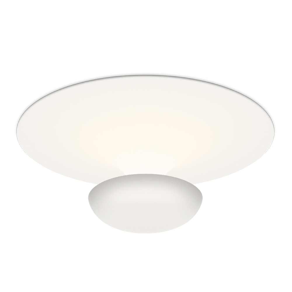 Lámpara techo funnel de Vibia. Diseño moderno para lámparas de salones.