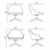 Butaca Kaiak Lounge 4R Enea. Diseño moderono ideal para salón o oficina.