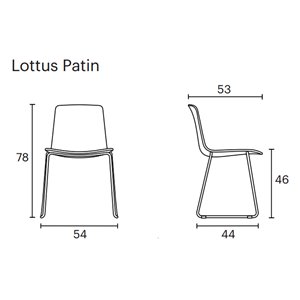 Silla Lottus patín polipropileno Enea. Sillas de diseño para interior.