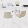 Silla Lottus patín tapizado Enea. Mobiliario de diseño para interiores.