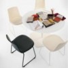 Silla Lottus patín tapizado Enea. Mobiliario de diseño para interiores.