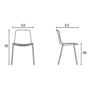Silla asiento tapizado Lottus de Enea. Diseño ideal para oficinas.