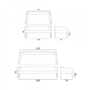 Sofá Saari metal Arper. Muebles modernos tapizados para salón.