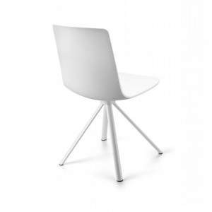 Silla Lottus Spin Enea. Moderno diseño fijo o giratorio en acero.