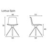 Silla Lottus Spin Enea. Moderno diseño fijo o giratorio en acero.