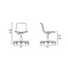 Silla Lottus oficina con asiento tapizado de Enea. Muebles de diseño.