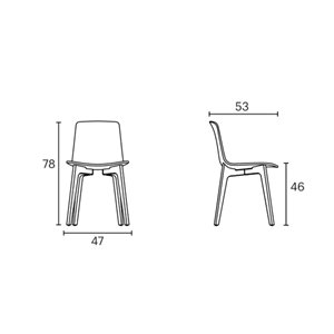 Silla moderna Lottus Wooden de Enea. Mueble de diseño nórdico.