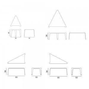 Mesa Centro Ply Arper. Mesas auxiliares de centro o café para salones.