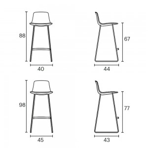 Taburete patín Lottus de Enea. Mobiliario de diseño contemporáneo.