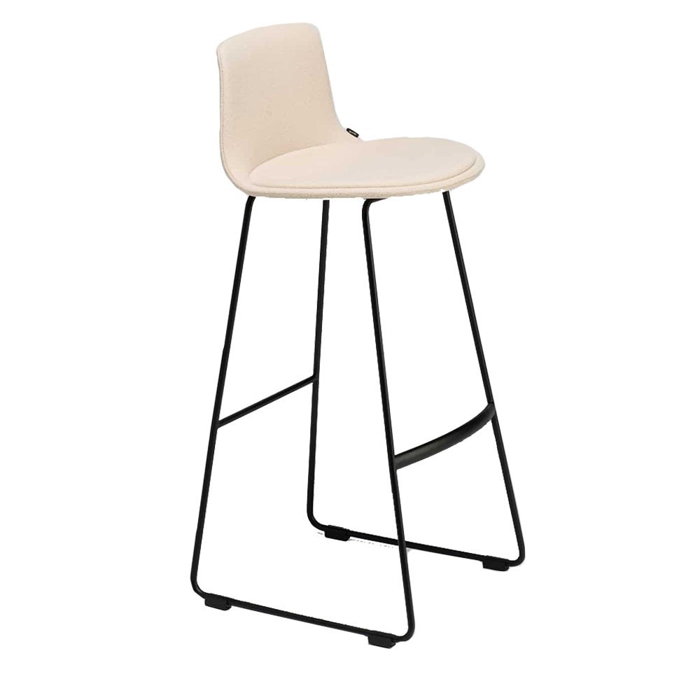 Taburete patín tapizado Lottus Enea. Mobiliario de diseño contemporáneo.