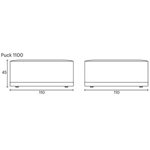 Puff Puck XL 1100 Enea. Muebles prácticos de diseño ideal para interiores.