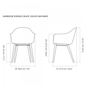 Silla Harbour madera de Audo Copenhagen. Sillas modernas.