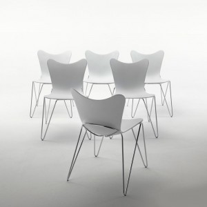 Silla Trip de Casprini. Sillas apilables de polipropileno modernas. Diseño italiano.