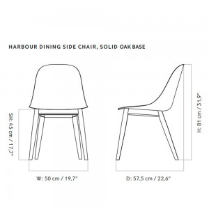 Silla Harbour Side madera tapizado de Audo Copenhagen. Sillas modernas.