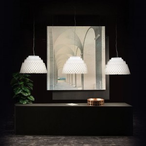 Lámpara suspensión Half Charlotte Slamp. Hermosa diseño de iluminación.