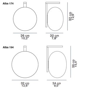 Aplique Alba 174/194 Oluce