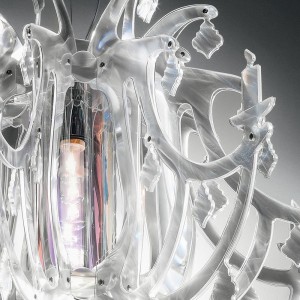 Lámpara suspensión Ginetta Prisma de Slamp. Diseño italiano de luces.