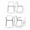 Silla Troy Polipropileno Patín de Magis. Silla apilable apta para exterior.