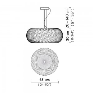 Lámpara colgante Kalatos de Slamp. Diseño moderno para interiores.