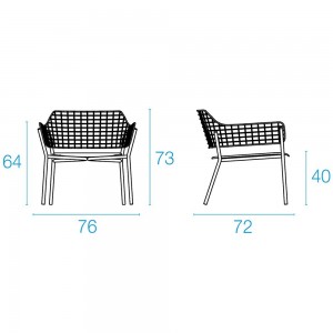 Sillón Lyze madera para ambientes exteriores de Emu.