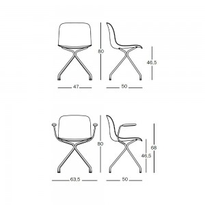 Silla Troy 4Star Tapizado Magis. Silla moderna de diseño tapizado.