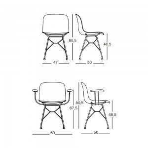 Silla Troy Wireframe Polipropileno Magis. Silla de diseño moderno para interiores.