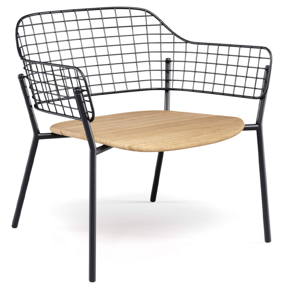 Sillón Lyze madera para ambientes exteriores de Emu.