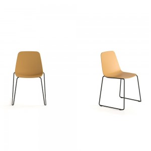Silla Maarten plástico con base de acero. Mobilario ideal para interiores.