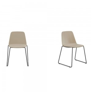 Silla Maarten plástico con base de acero. Mobilario ideal para interiores.
