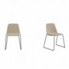 Silla Maarten plástico con base de acero. Mobilario ideal para interiores.