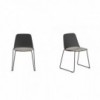Silla Maarten plástico con base de acero. Mobilario ideal para interiores.