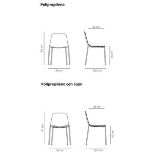 Silla Maarten plástico. Mobilario moderno ideal para interiores.
