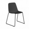 Silla Maarten plástico con base de acero. Mobilario ideal para interiores.