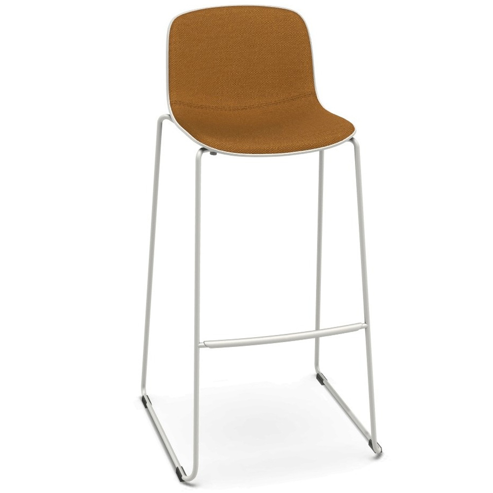 Taburete Troy Polipropileno Tapizado Patín Magis. Taburete diseño moderno.