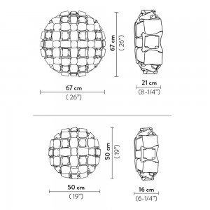Aplique para techo Mida de Slamp. Diseño único, elegante y moderno.