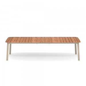 Mesa Extensible rectangular diseñada para ambientes exteriores de Emu.