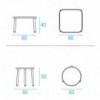 Mesa baja de diseño moderno para espacios exteriores de Emu.