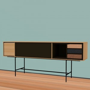Aparador Aura moderno con puerta corredera de Treku.