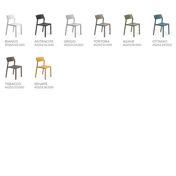 Silla Trill de Nardi. Silla apilable de exterior. Diseño italiano.