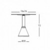 Mesa Table_One Bistrot Cuadrada de Magis de diseño contemporáneo.