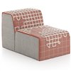 Chair Bandas A pink de GAN. Colección modular de diseño moderno para salón.