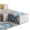 Puf Small Bandas C Turquoise de GAN. Puf pequeño de sistema modular para el hogar.