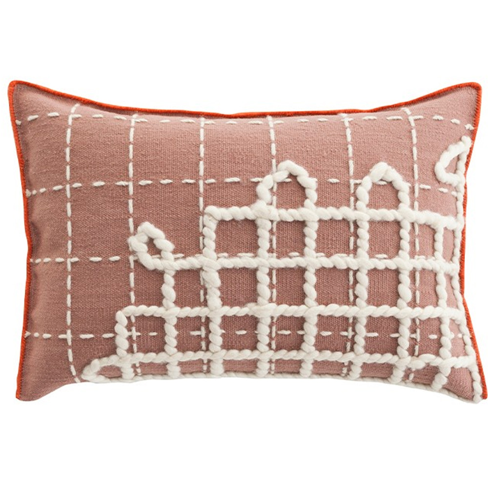 Cojín Bandas A pink de GAN. Colección de alfombras y cojines modernas.