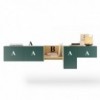 Aparador suspensión Lauki 224 de Treku. Mueble de madera moderno