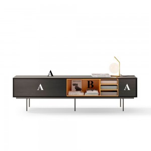 Mueble Televisión moderno Aura de Treku con puertas y cajones.