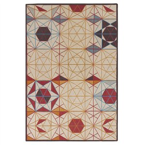 Alfombra Hexa rectangular de GAN. Alfombras de lana modernas para salón.
