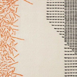 Alfombra lana rectangular Backstitch Calm Brick de GAN. Alfombras de lana.