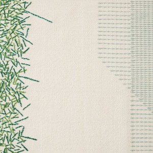 Alfombra diseño Backstitch Calm Green de GAN. Alfombras de lana modernas.
