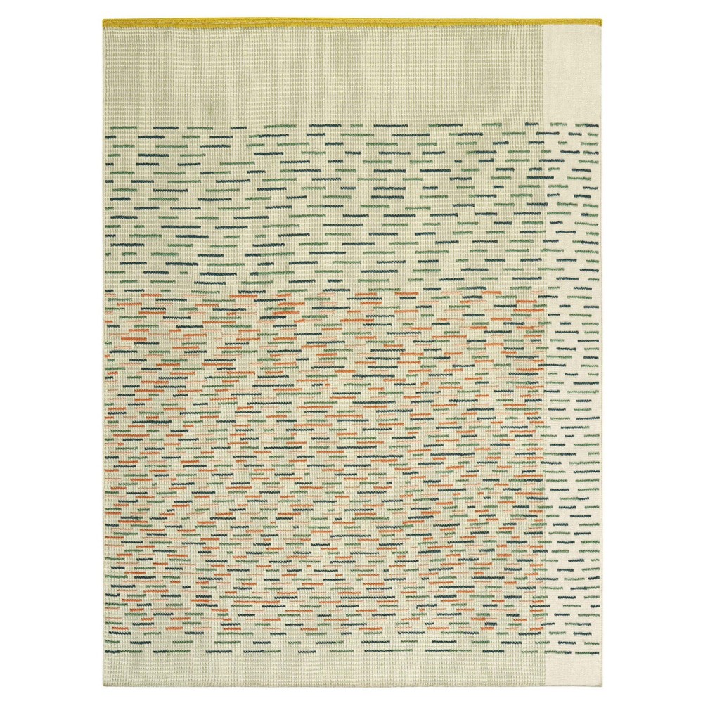 Alfombra original Backstitch Busy Green de GAN. Alfombra de lana de diseño.